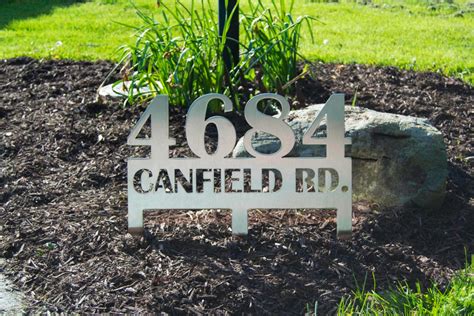 metal address signs for yard